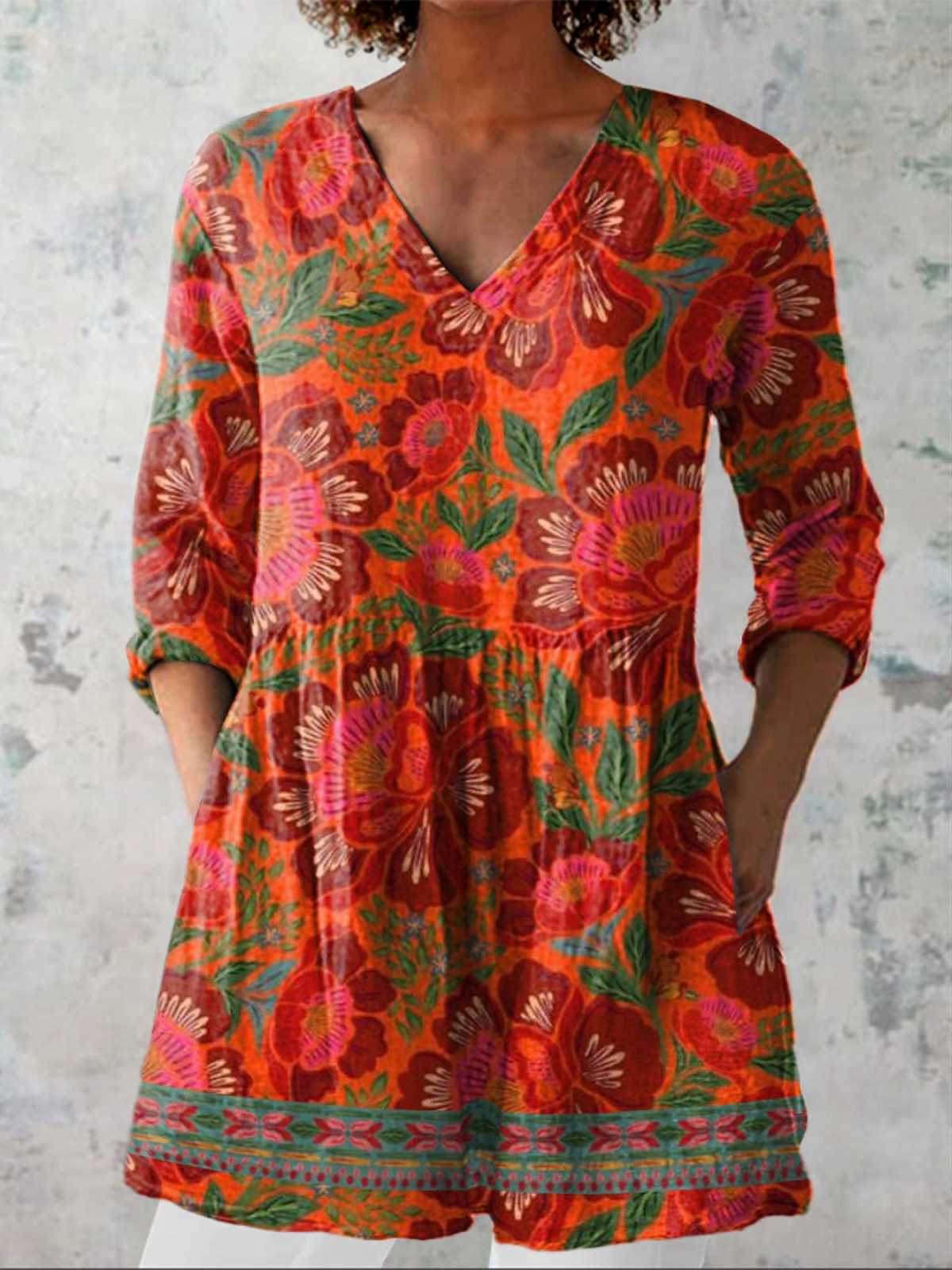 Cettina | Blusa Lunga Floreale