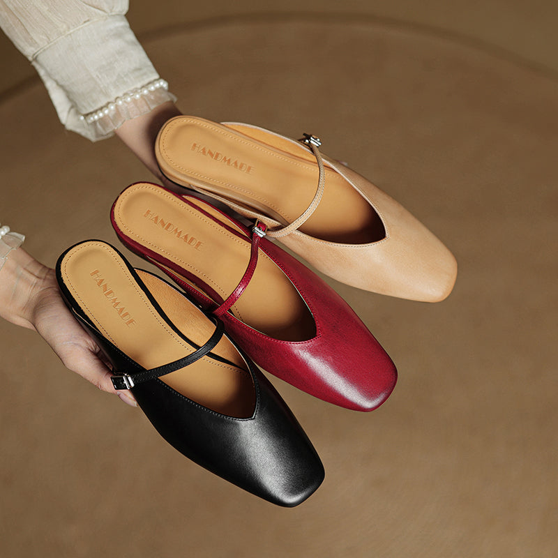 Carol | Mules Mary Jane a Punta Quadrata