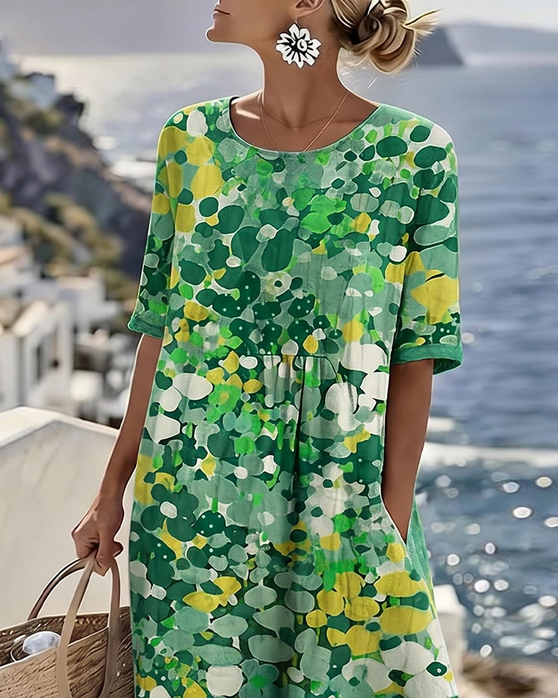 Elena | Abito Midi Floreale Elegante