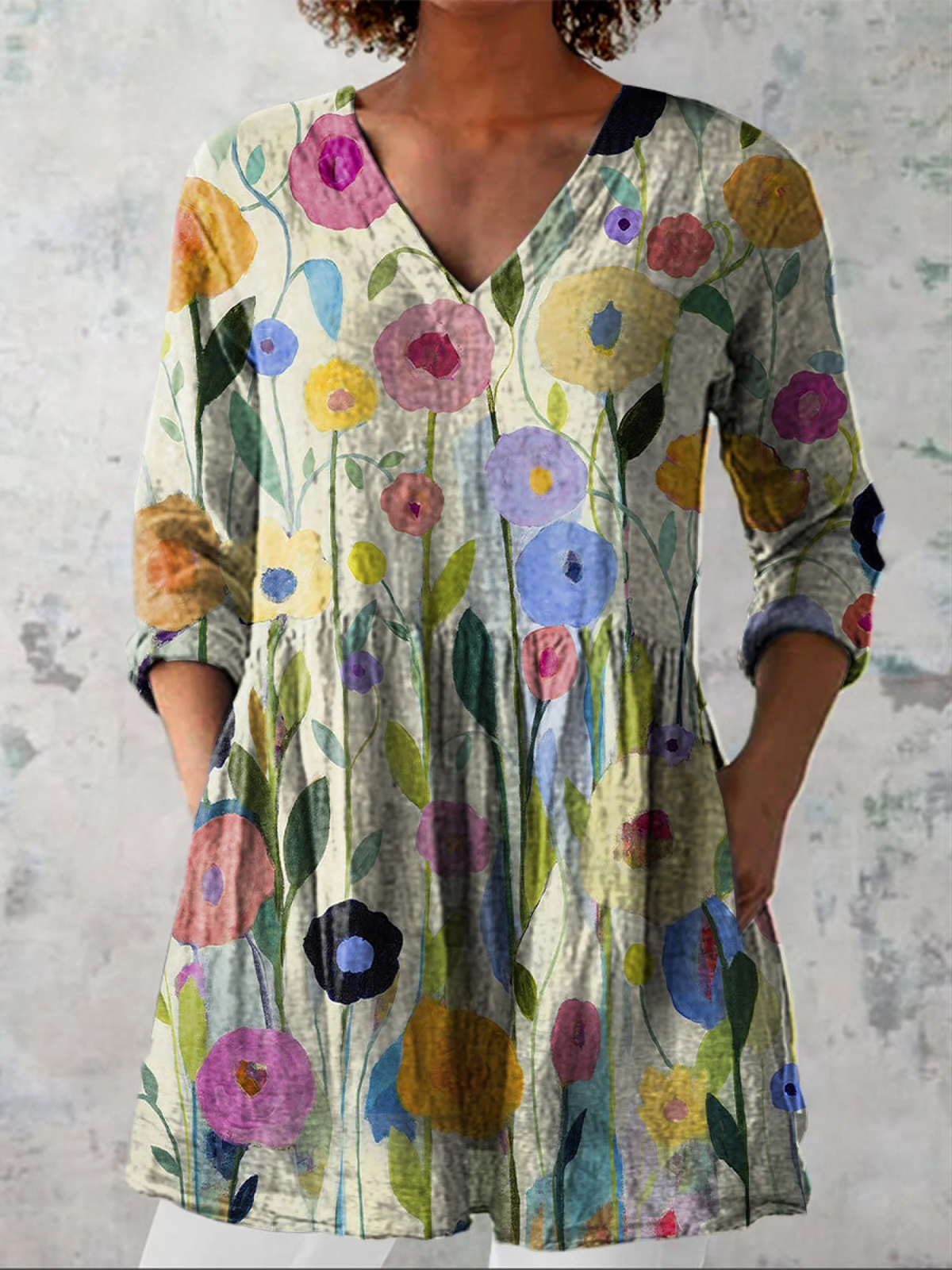 Lucia | Blusa Lunga Floreale