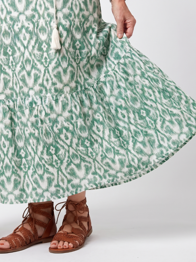 Emilia | Abito Midi Fantasia Geometrica