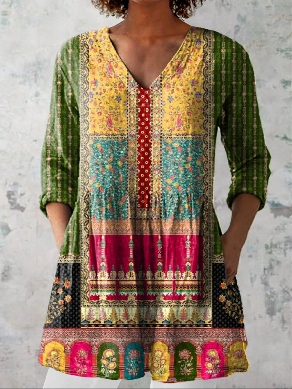 Domenica | Blusa Lunga Fantasia Ornamentale