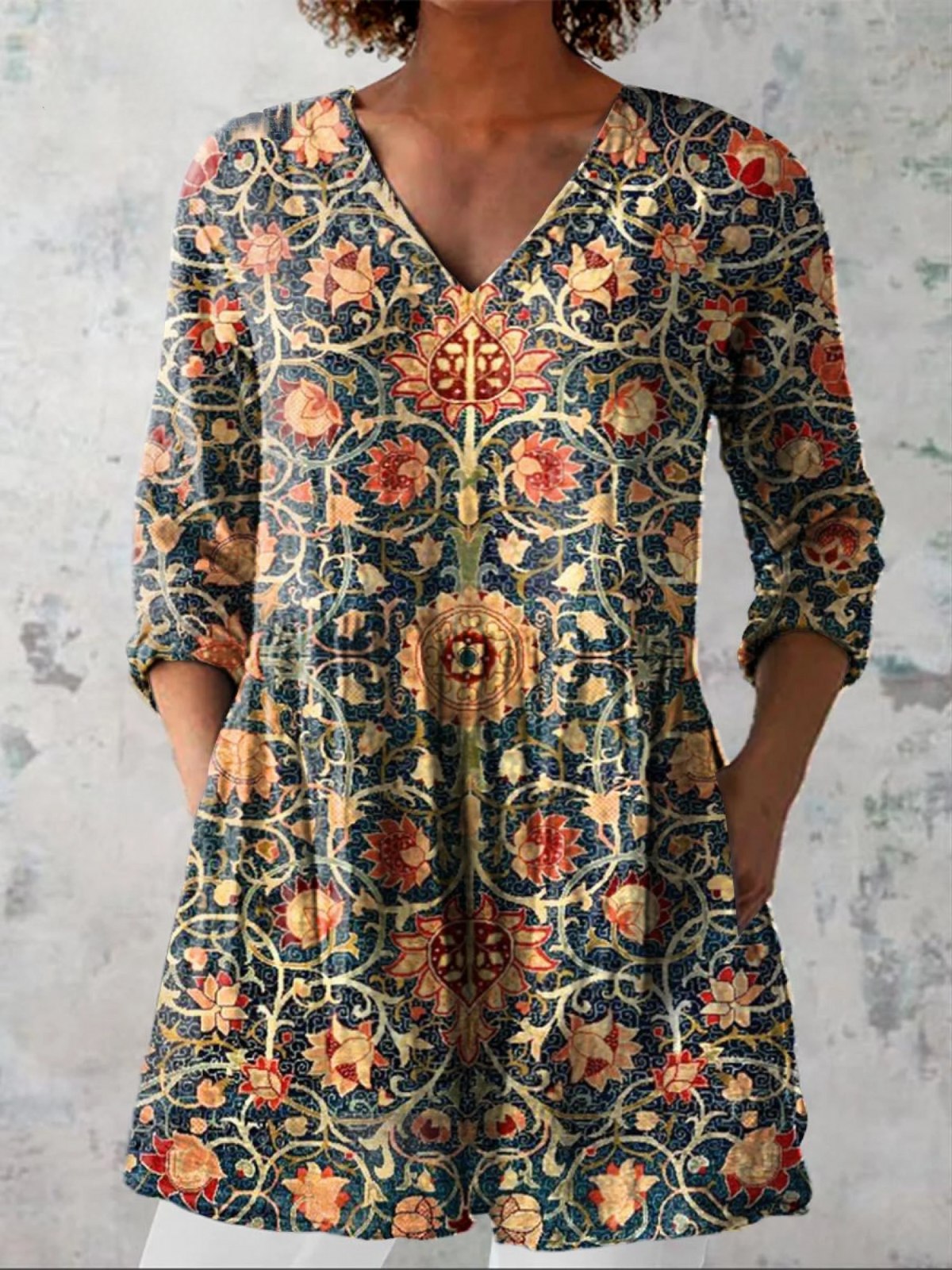Ernesta | Blusa Lunga Fantasia Floreale