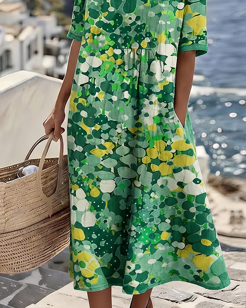 Elena | Abito Midi Floreale Elegante