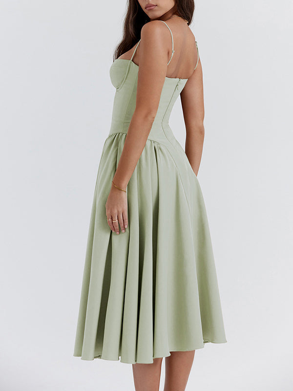 Loredina | Abito Midi con Corpetto Strutturato