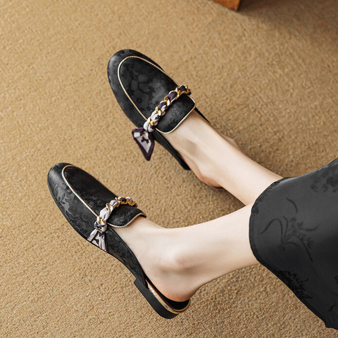 Marisa | Mules Mocassino con Catena Decorativa