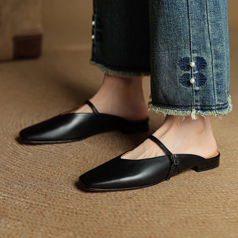 Carol | Mules Mary Jane a Punta Quadrata