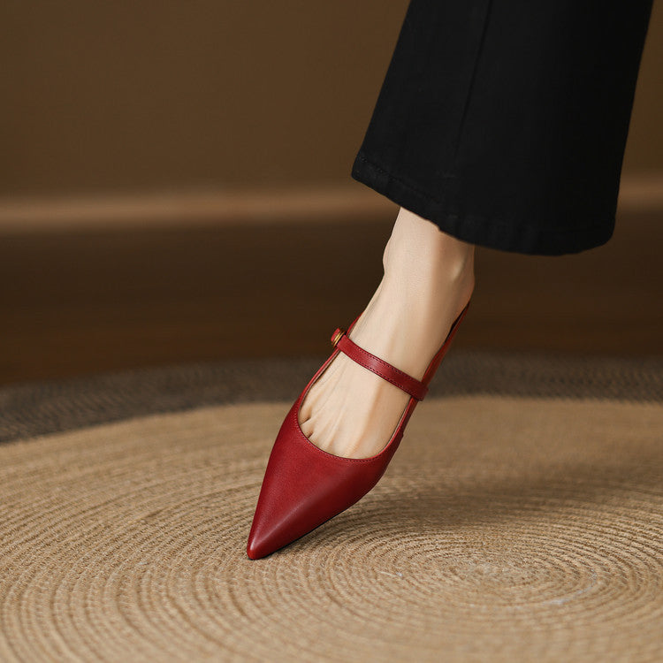 Luna | Mules Mary Jane a Punta