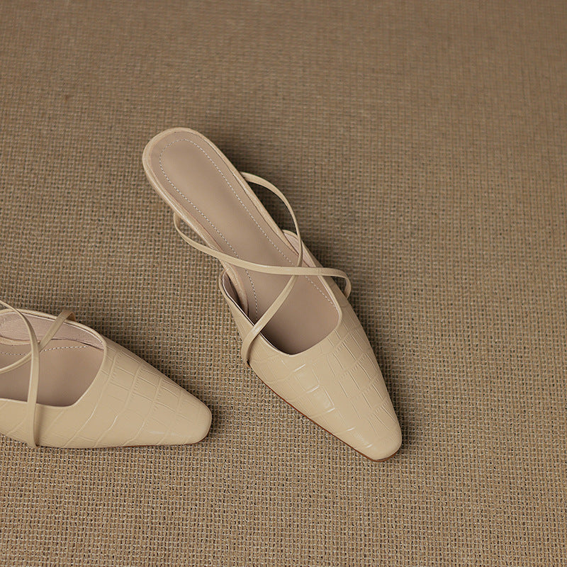 Cris | Mules a Punta con Cinturini Incrociati