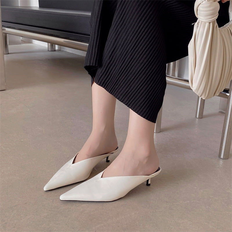 Caterina | Mules a Punta con Scollo a V