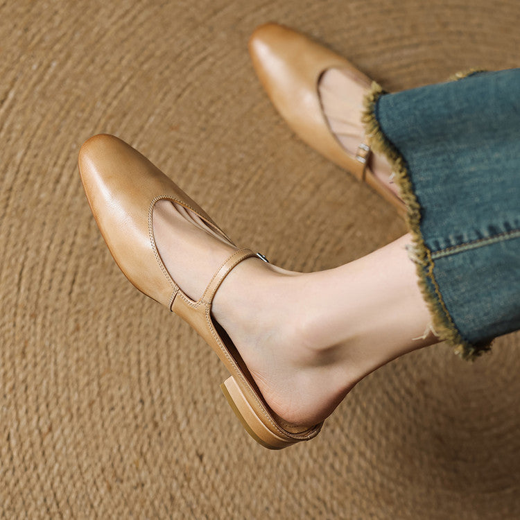 Luciana | Mules Mary Jane a Punta Mandorla