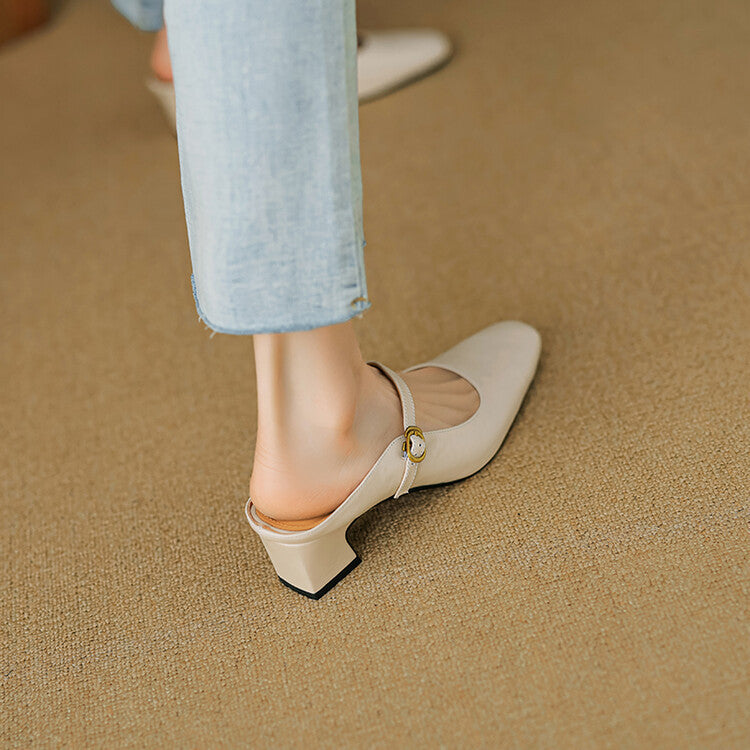 Manuela | Mules Mary Jane con Tacco