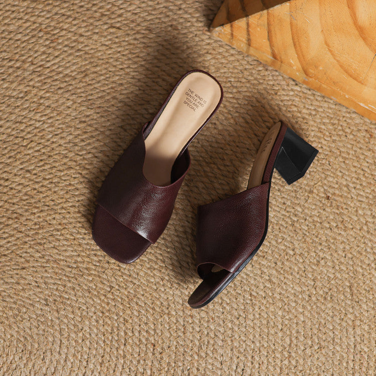 Julia | Mules Open Toe con Tacco