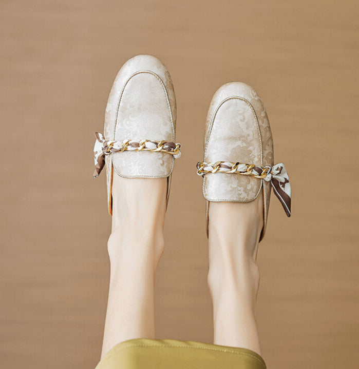 Marisa | Mules Mocassino con Catena Decorativa
