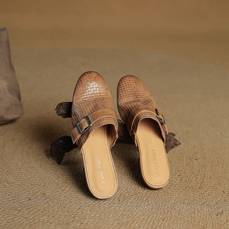 Angela | Mules Intrecciate con Fibbia