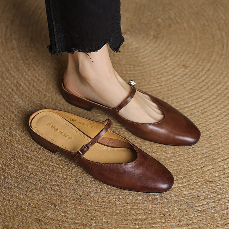 Luciana | Mules Mary Jane a Punta Mandorla