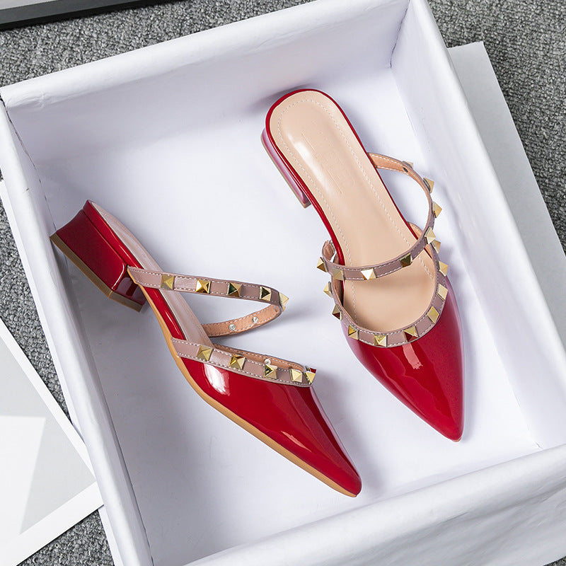 Anita | Mules a Punta con Borchie