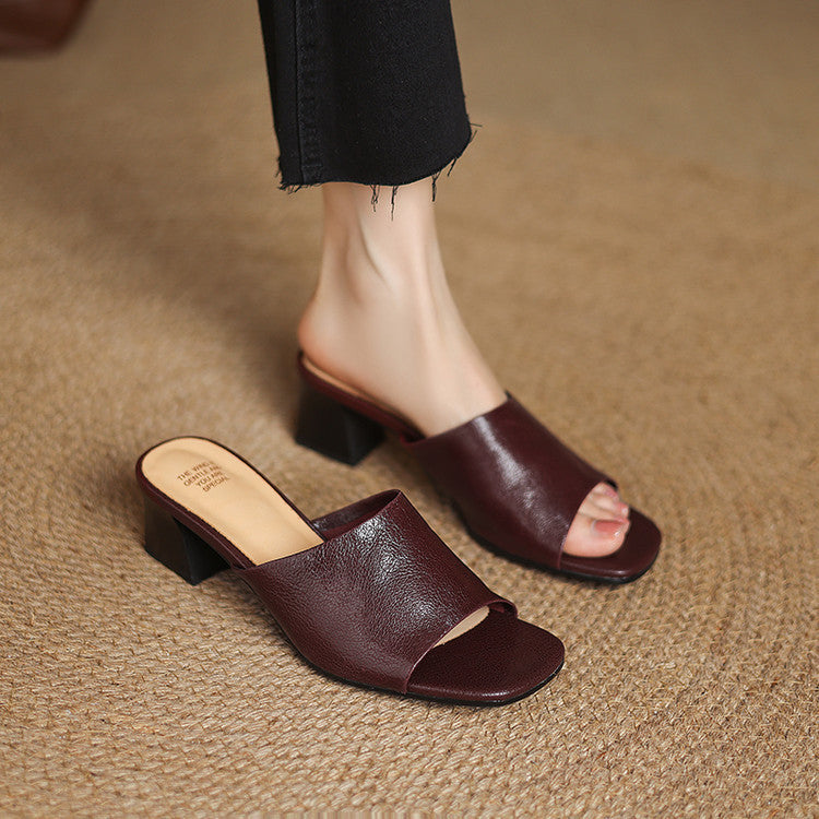 Julia | Mules Open Toe con Tacco