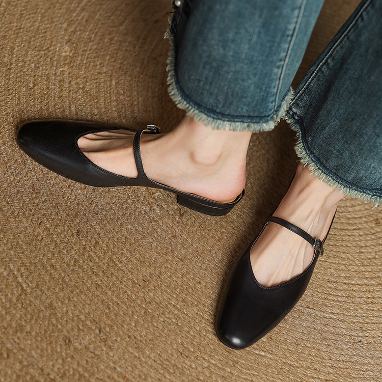 Luciana | Mules Mary Jane a Punta Mandorla