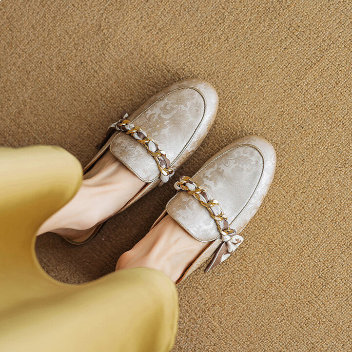 Marisa | Mules Mocassino con Catena Decorativa