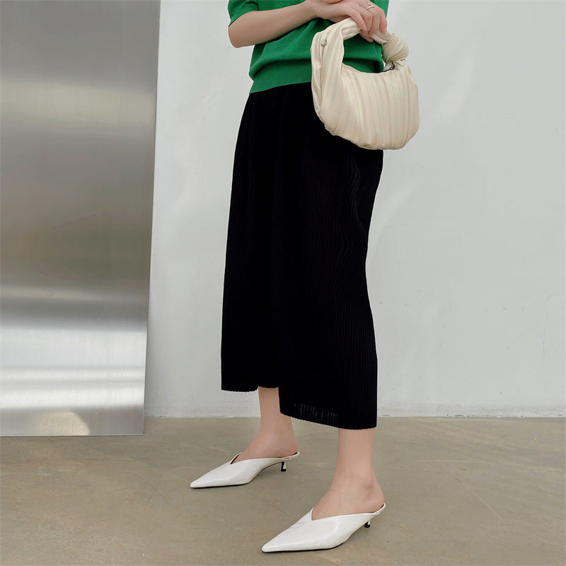 Caterina | Mules a Punta con Scollo a V
