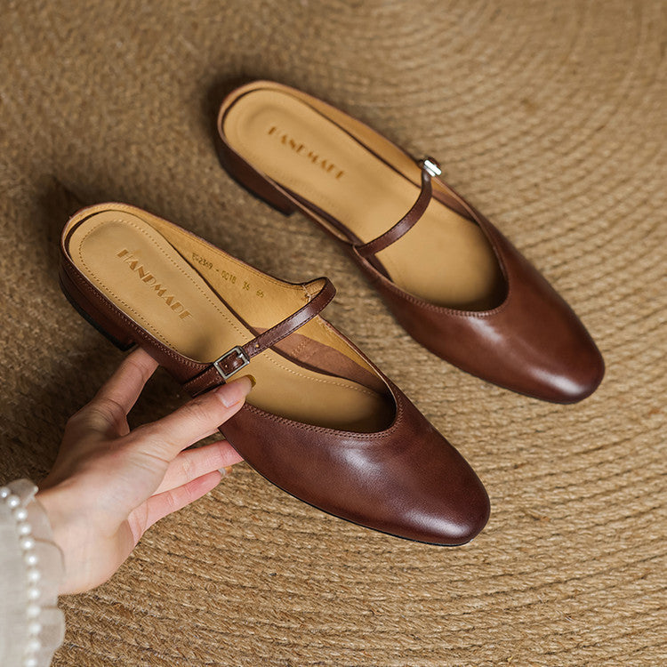 Luciana | Mules Mary Jane a Punta Mandorla