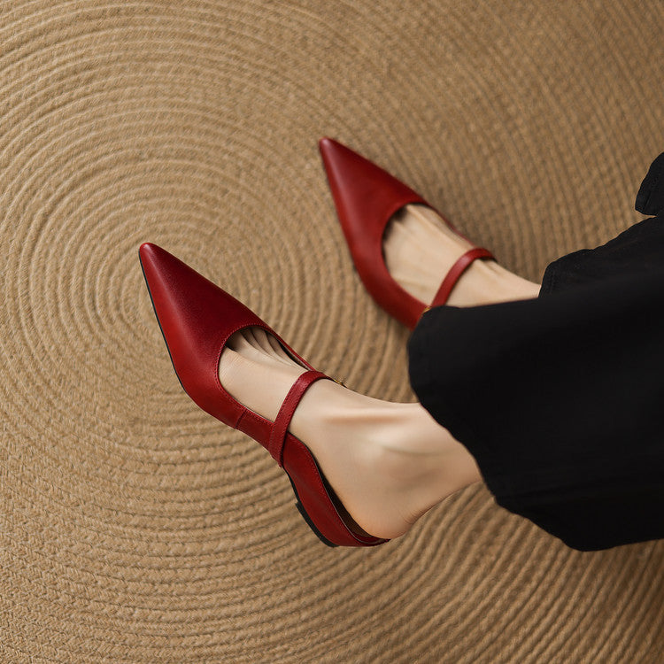 Luna | Mules Mary Jane a Punta