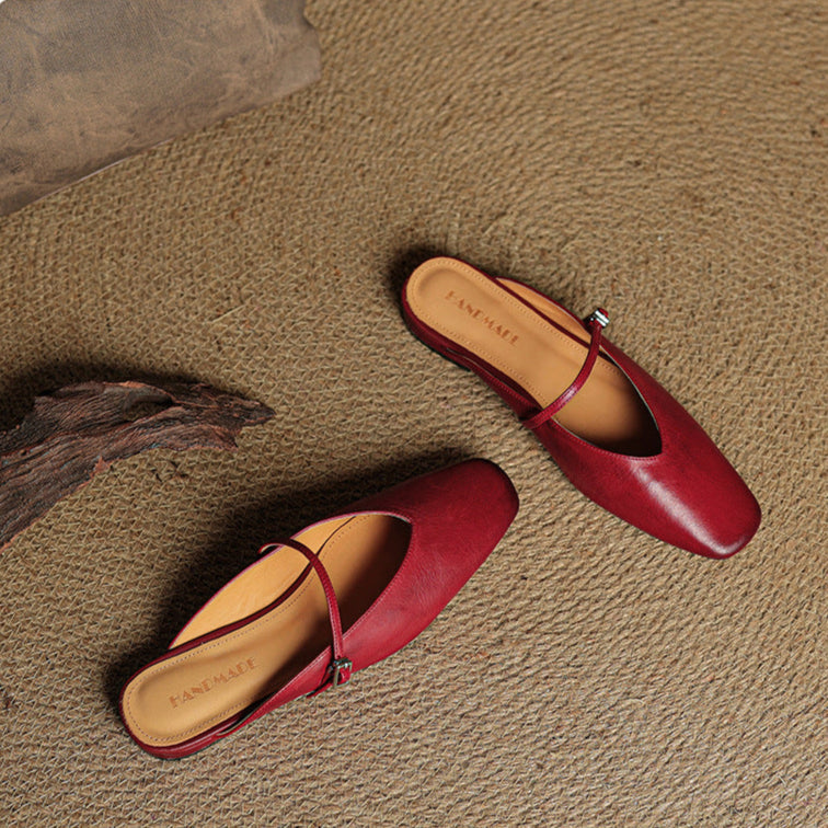 Carol | Mules Mary Jane a Punta Quadrata