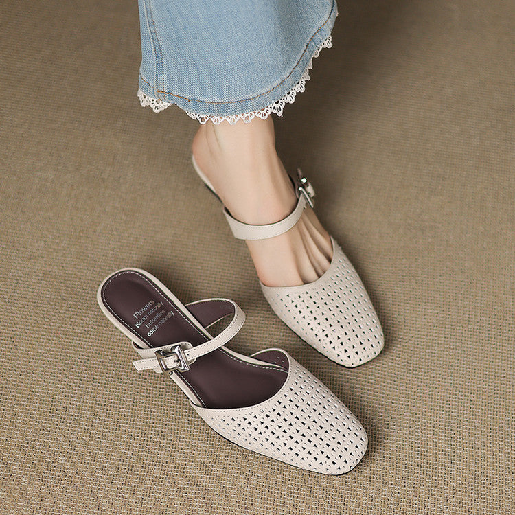 Lou | Mules Traforate con Cinturino