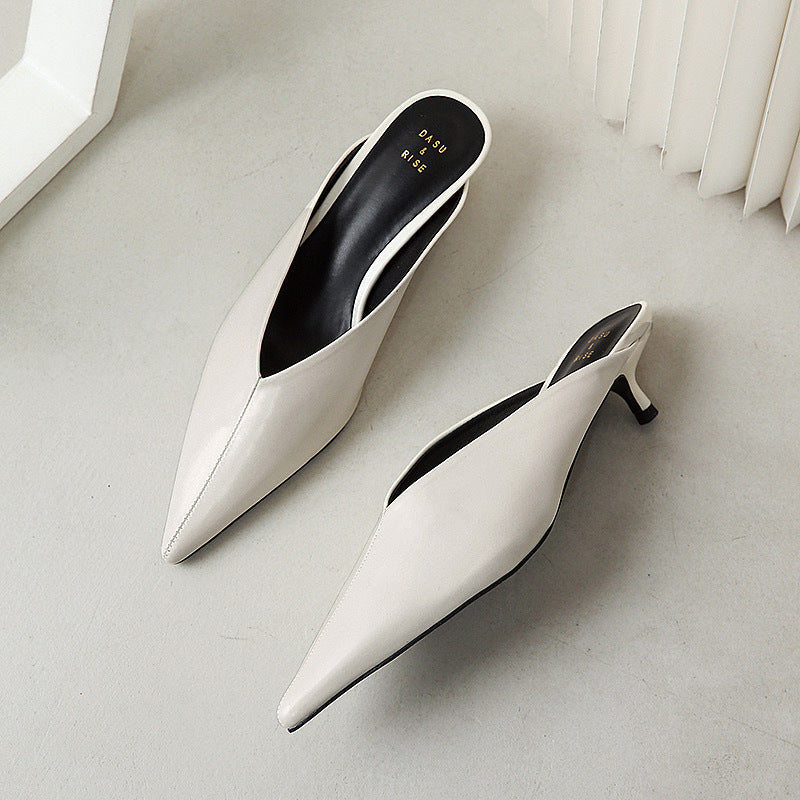 Caterina | Mules a Punta con Scollo a V