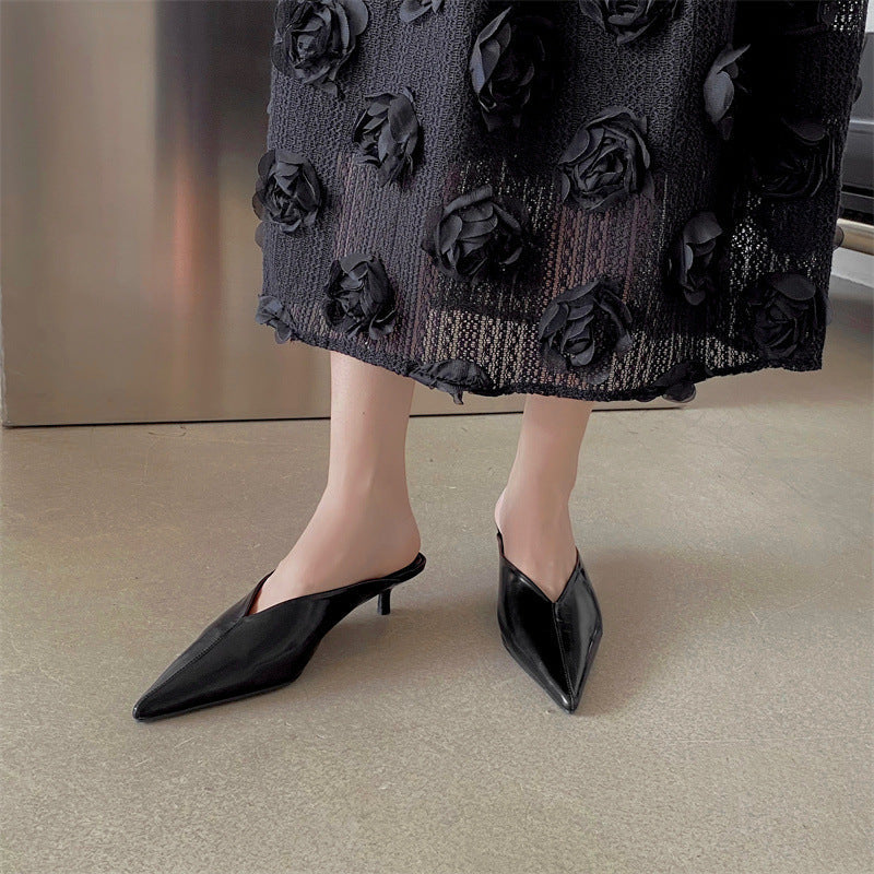 Caterina | Mules a Punta con Scollo a V