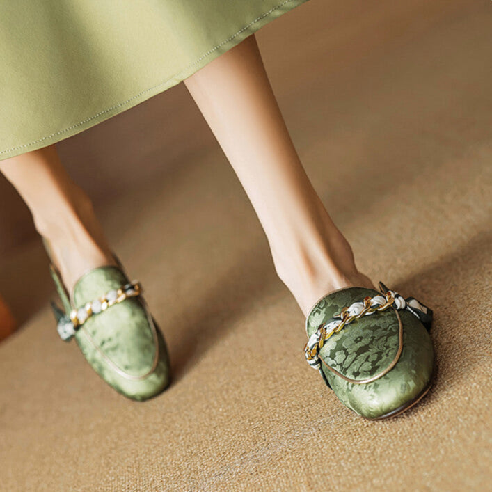 Marisa | Mules Mocassino con Catena Decorativa