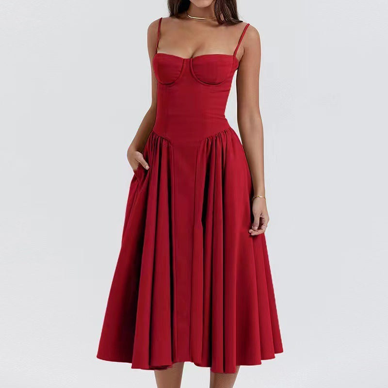 Loredina | Abito Midi con Corpetto Strutturato