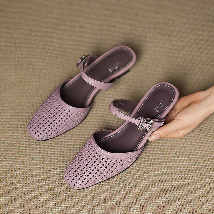 Lou | Mules Traforate con Cinturino