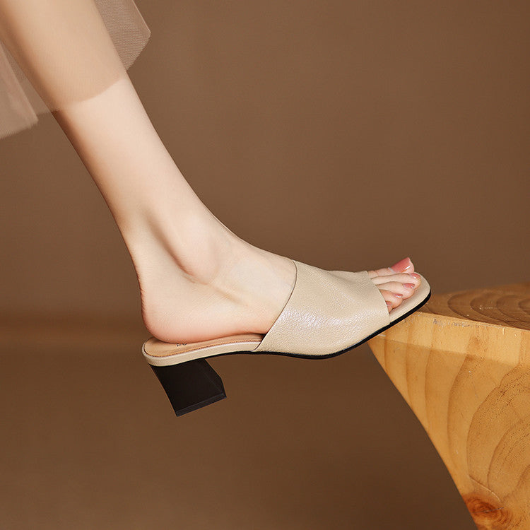 Julia | Mules Open Toe con Tacco