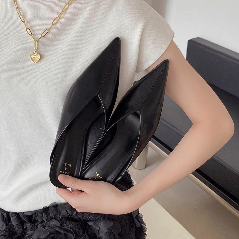 Caterina | Mules a Punta con Scollo a V