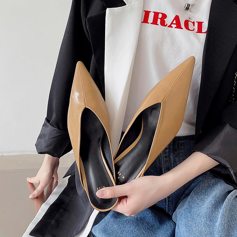 Caterina | Mules a Punta con Scollo a V