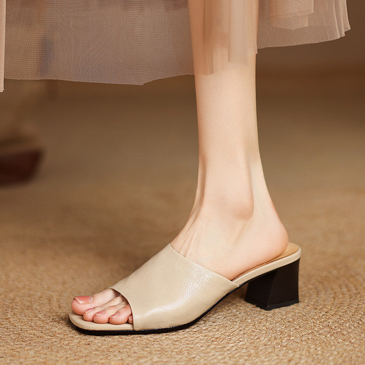 Julia | Mules Open Toe con Tacco