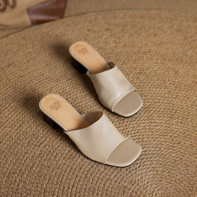 Julia | Mules Open Toe con Tacco