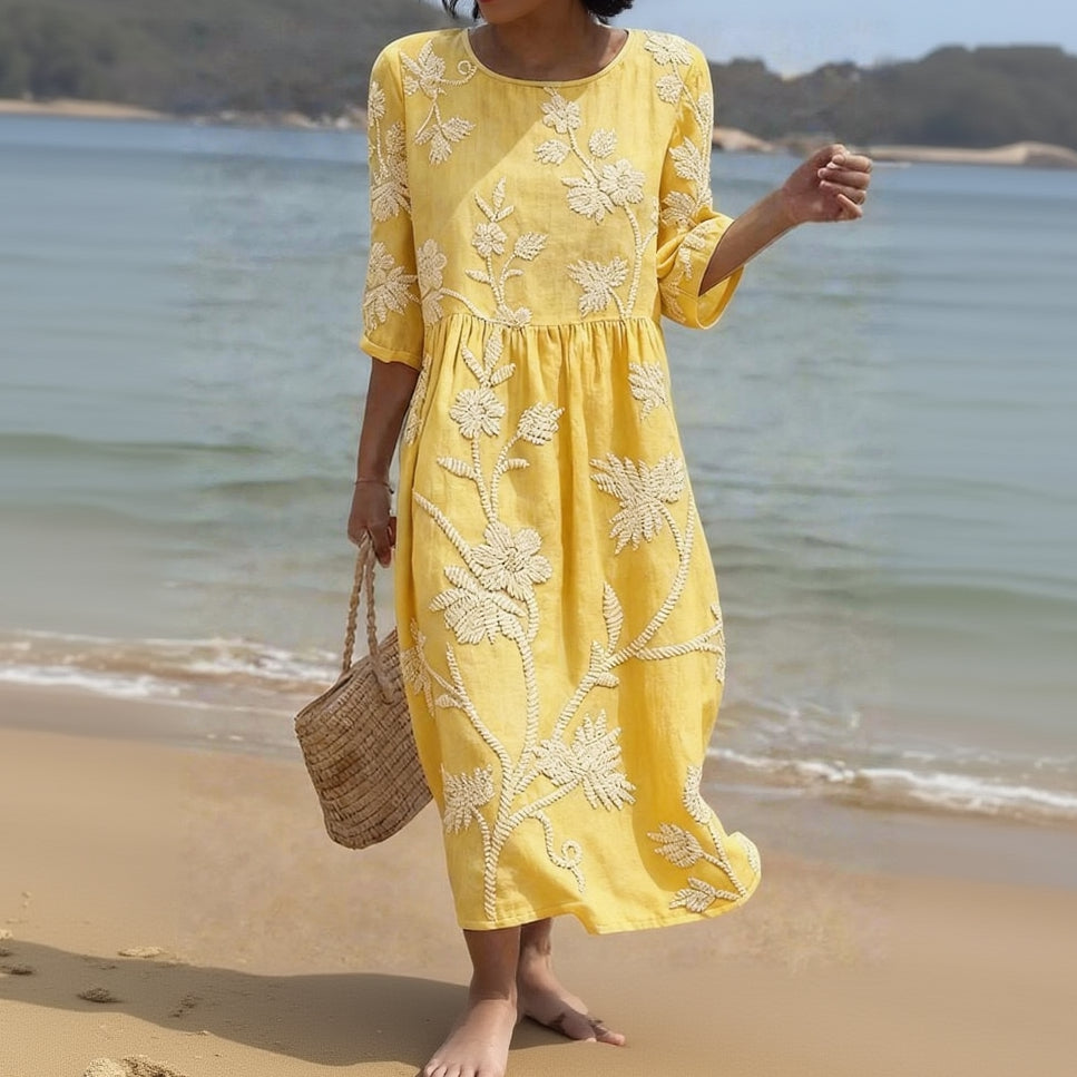 Serena | Abito Ricamato Mediterraneo