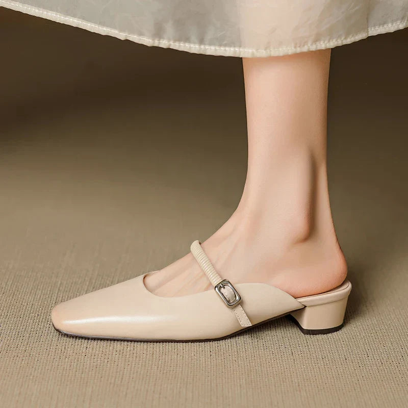 Lisa | Mules Mary Jane a Punta Quadrata