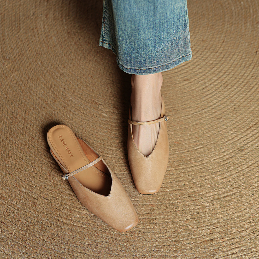 Carol | Mules Mary Jane a Punta Quadrata