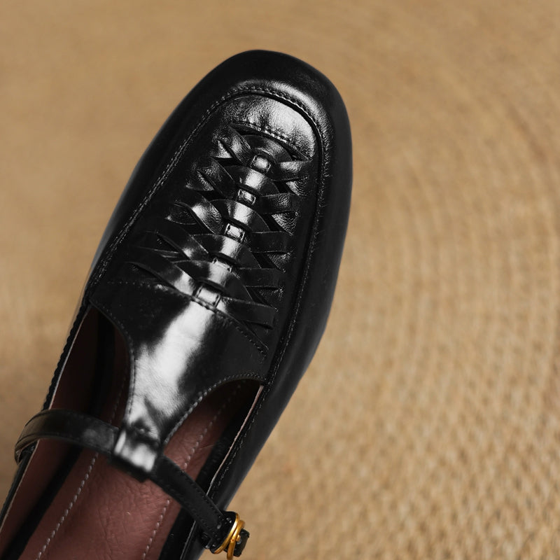 Riza | Mules Intrecciate con Cinturino