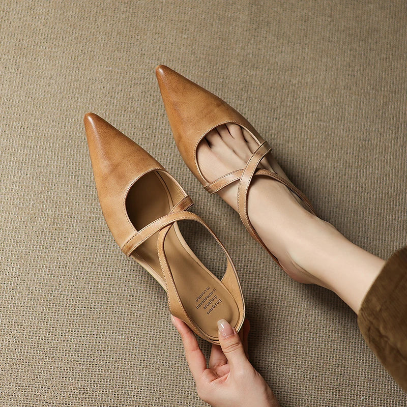 Carmela | Mules a Punta con Cinturini Incrociati