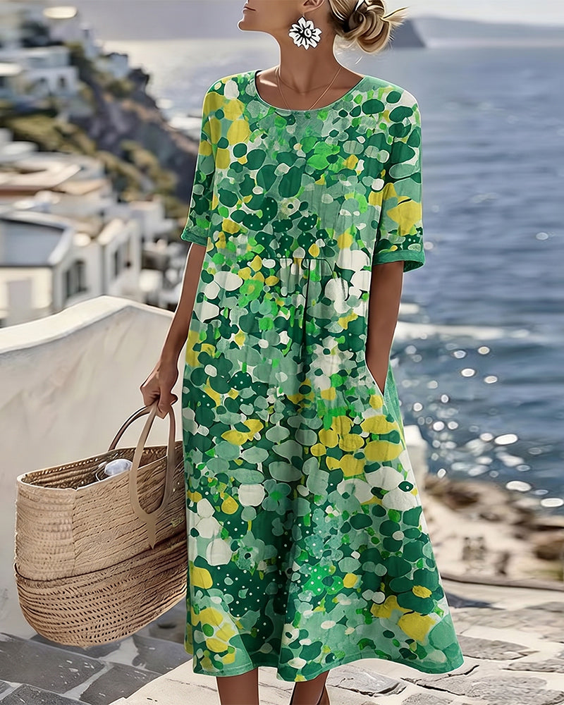 Elena | Abito Midi Floreale Elegante