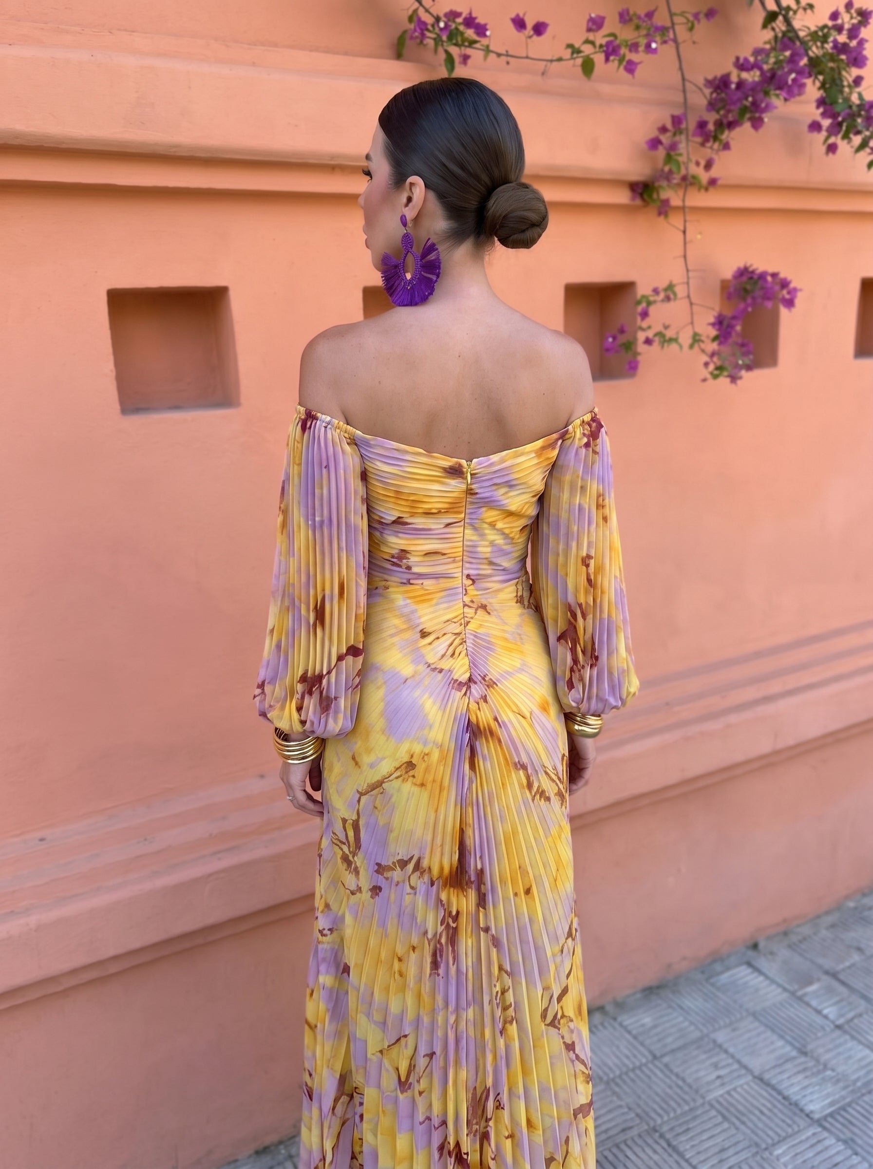 Juliette | Abito Lungo Floreale con Spacco