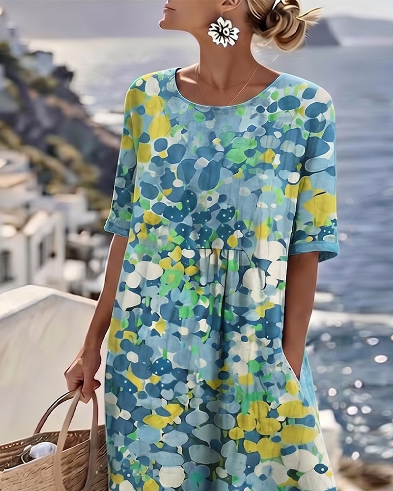 Elena | Abito Midi Floreale Elegante