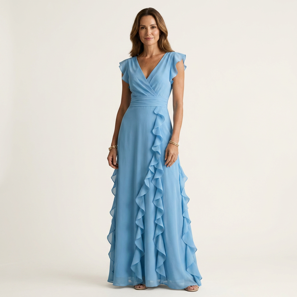 Flavia | Abito Maxi con Volant