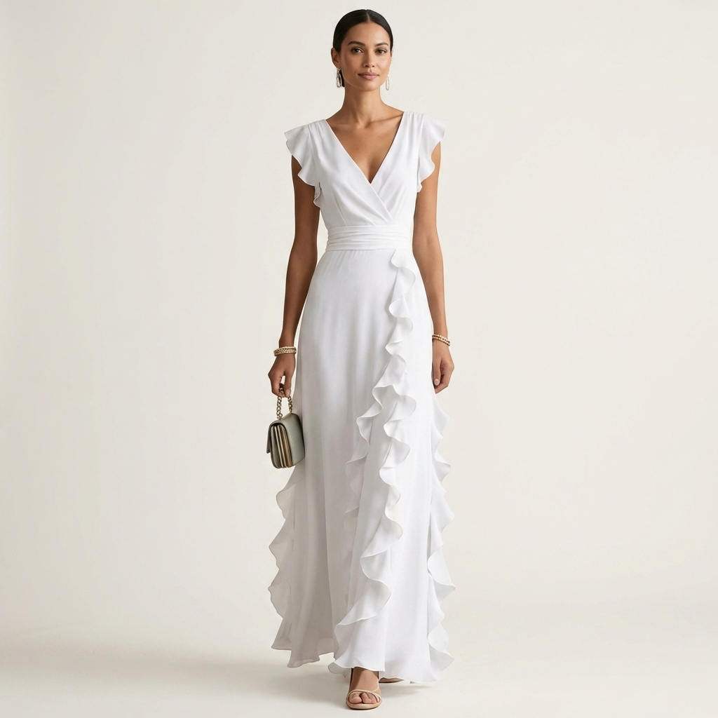 Flavia | Abito Maxi con Volant