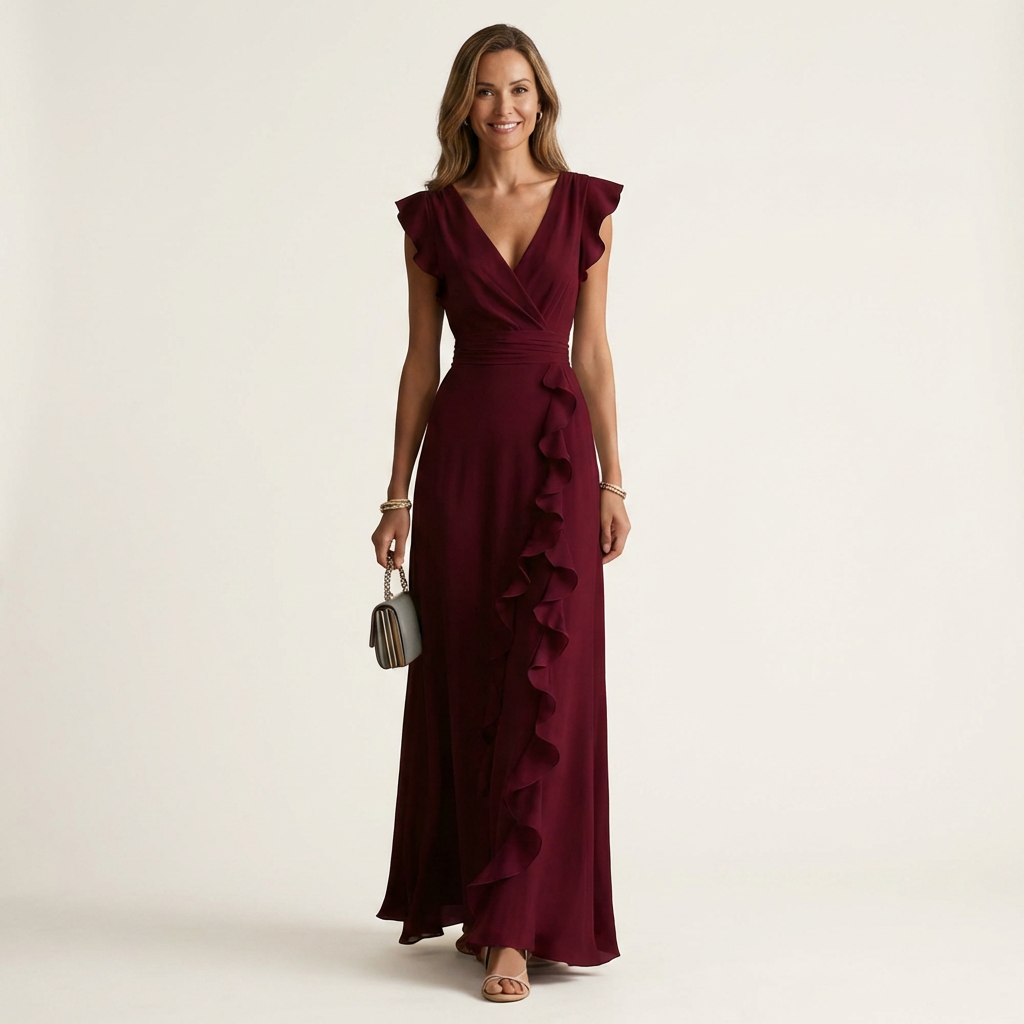 Flavia | Abito Maxi con Volant